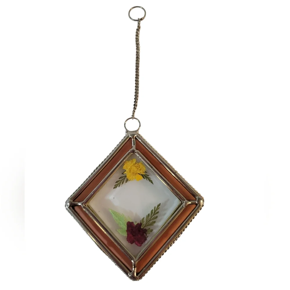 Pressed Flower Suncatcher W Chain